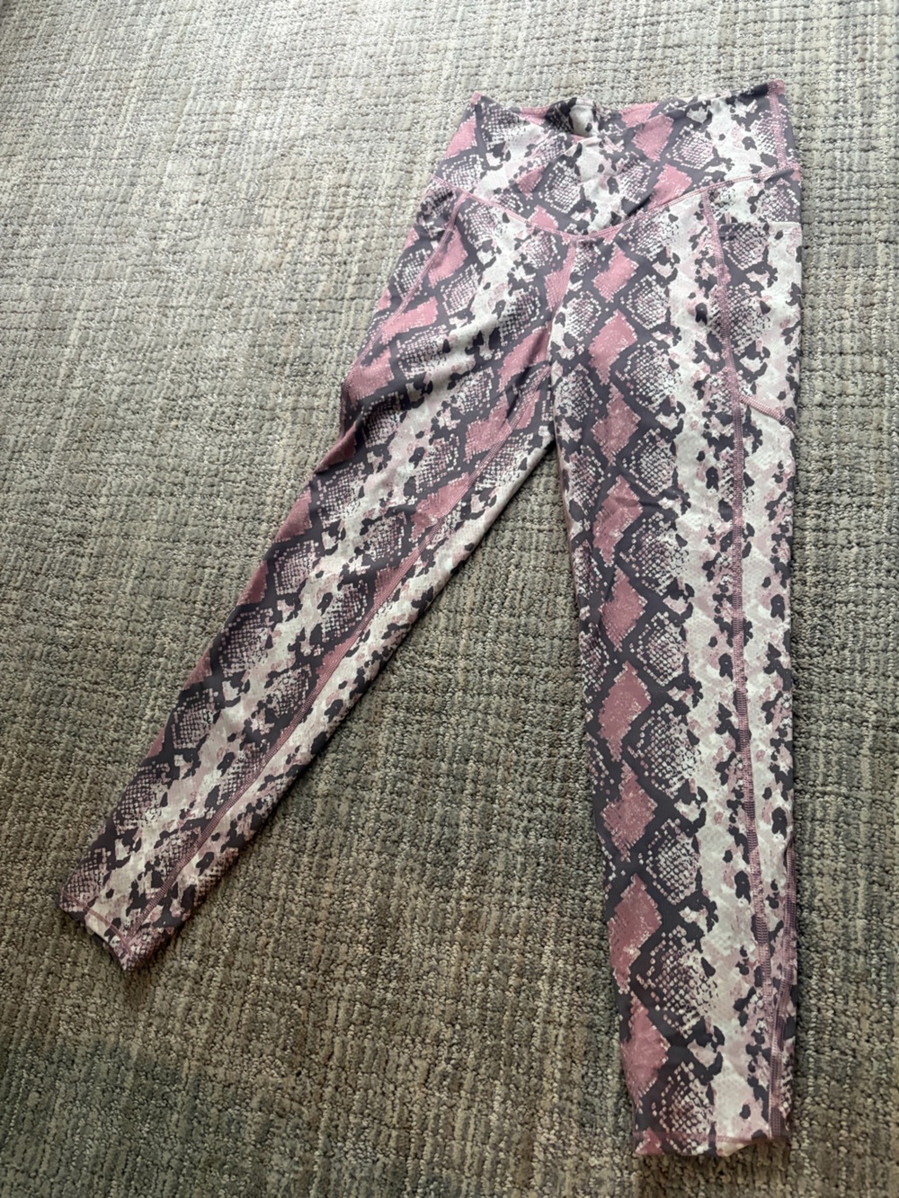 Women's Pink Snake Print Leggings